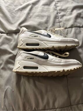 Nike White and Black Air Max Sneakers